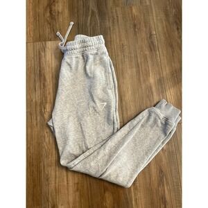 Gymshark Crest Joggers Mens Small Light Grey Marl Tapered Sweatpants Logo